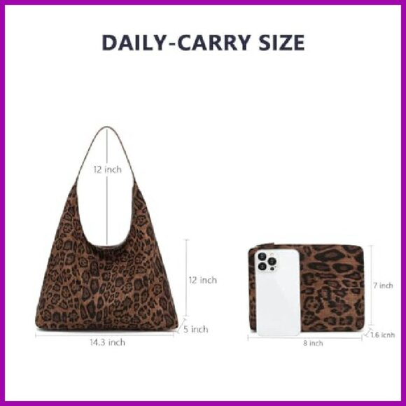 Large Capacity Faux Suede Tote Bag with Adjustable Strap - Picture 6 of 8